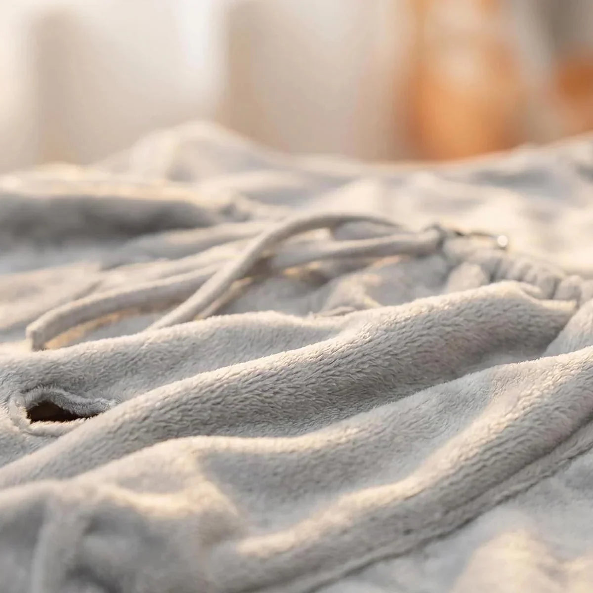 Close-up of the ultra-soft plush fleece fabric